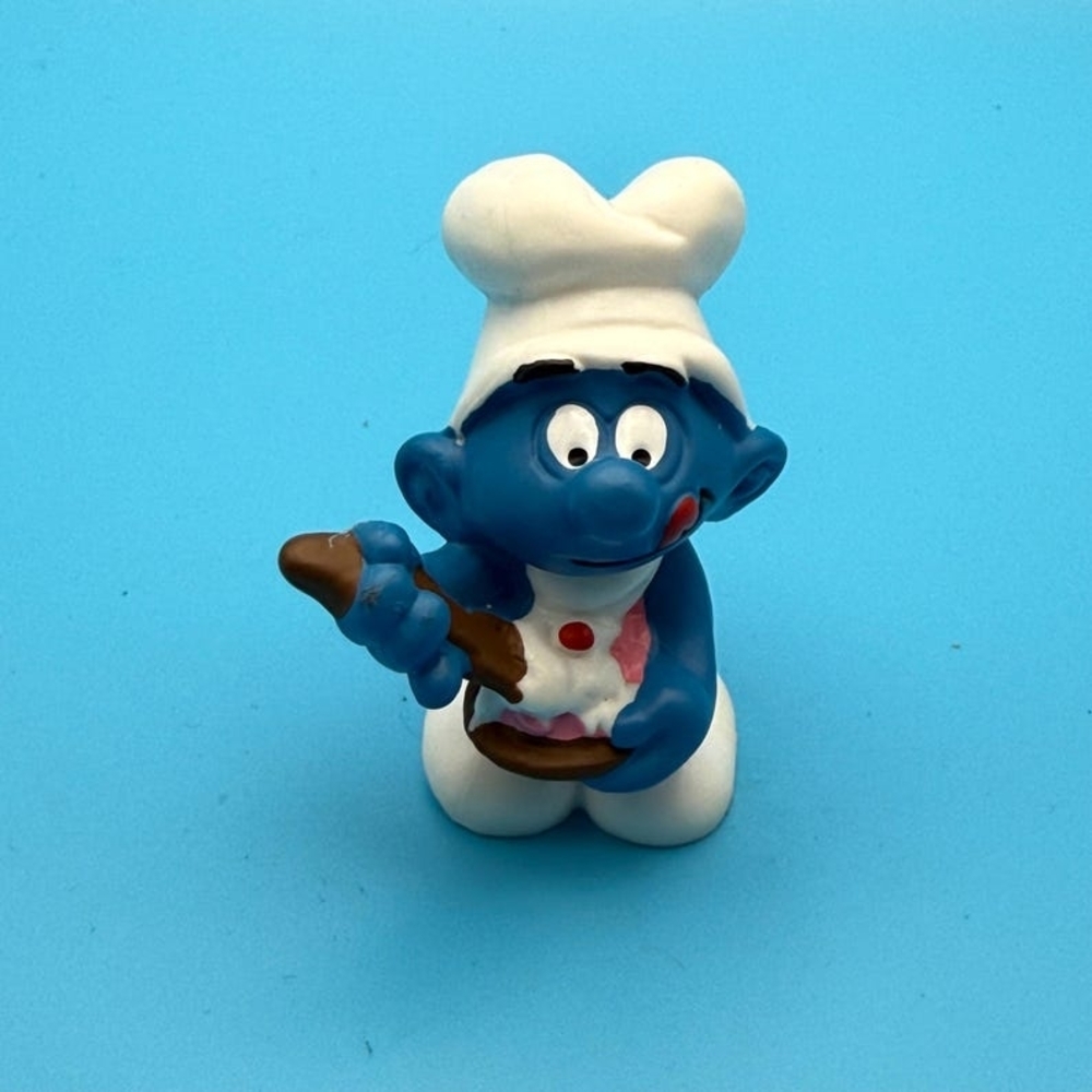 🤍💙Chef Smurf — Vintage BULLY W.GERMANY PEYO 💙🤍